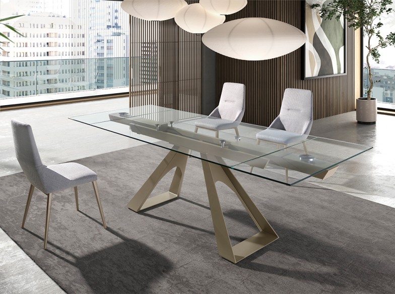 Silla tela gris claro