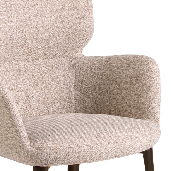 Silla tela marrón jaspeada