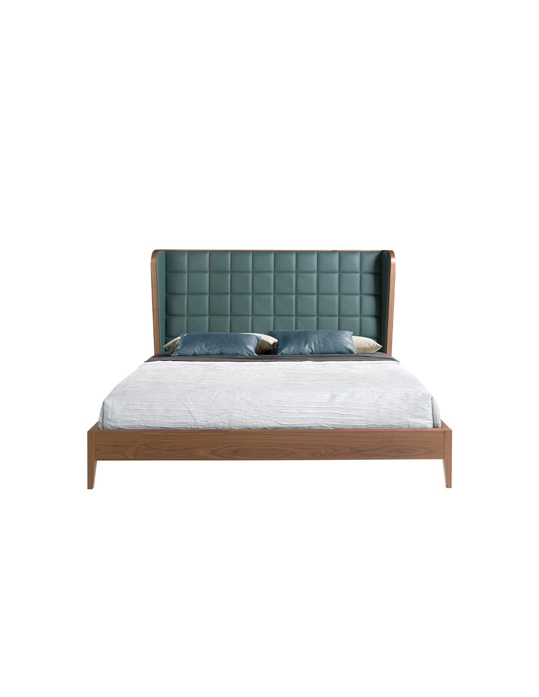 Cama polipiel color verde oscuro