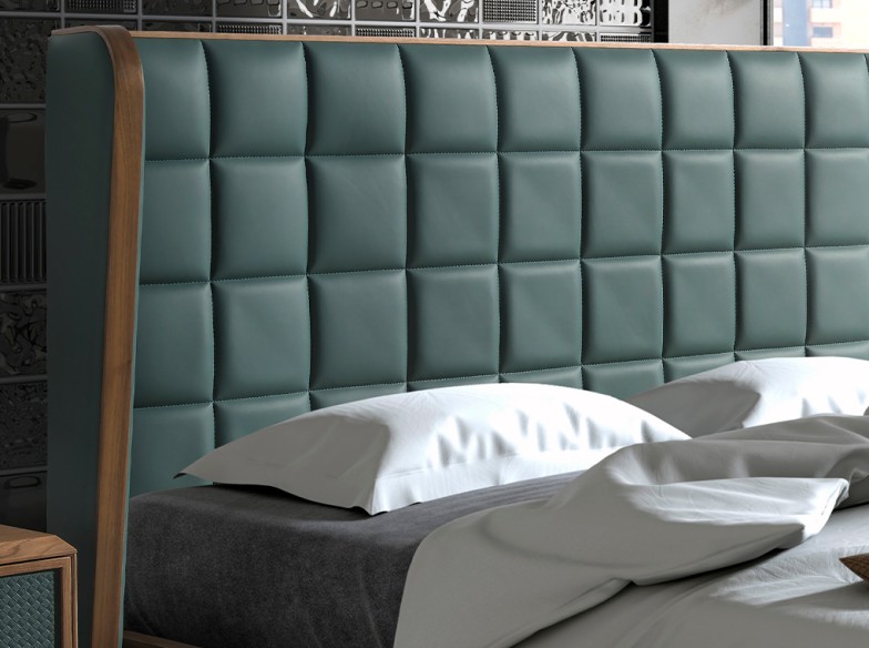 Cama polipiel color verde oscuro