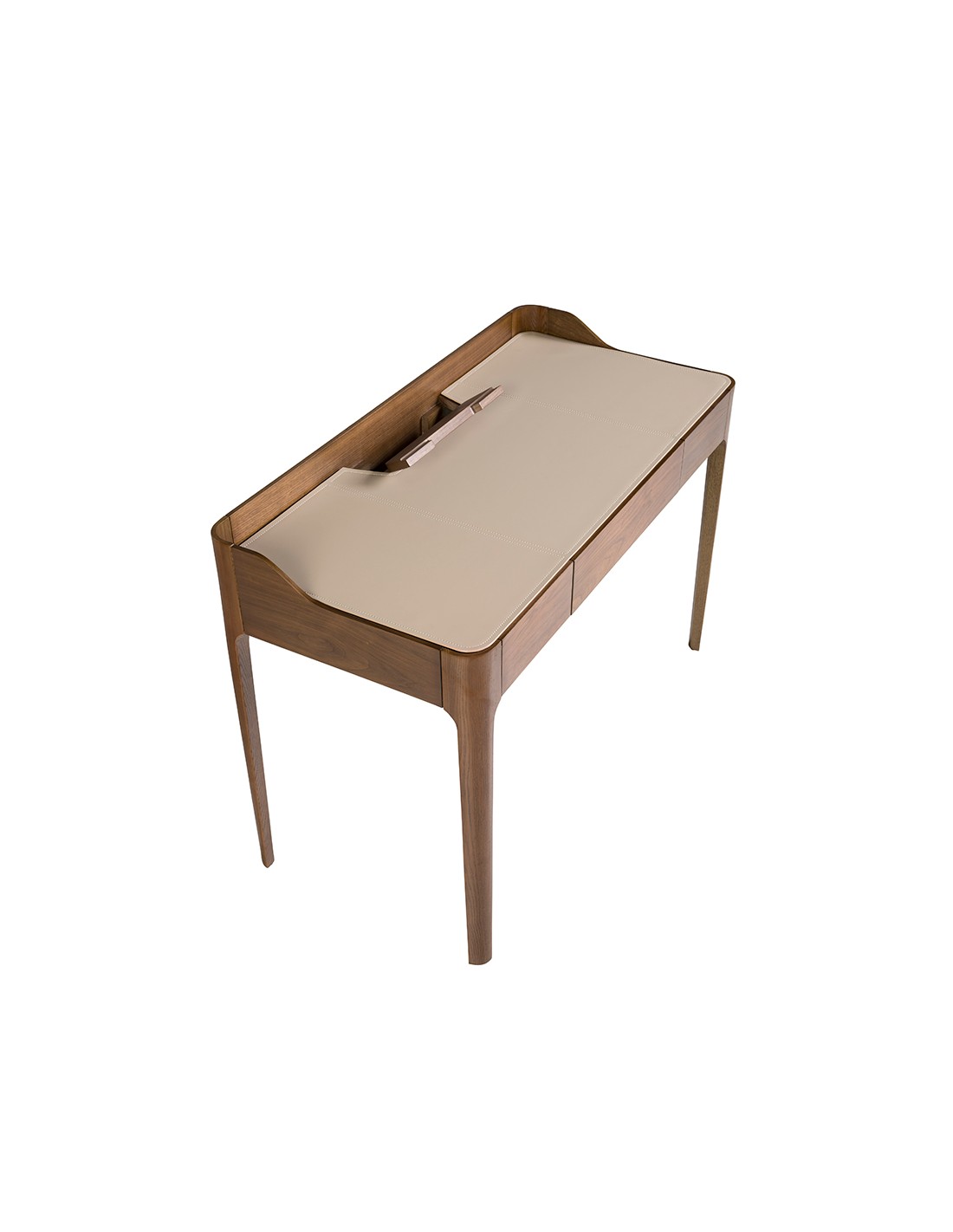 Escritorio tocador polipiel y nogal