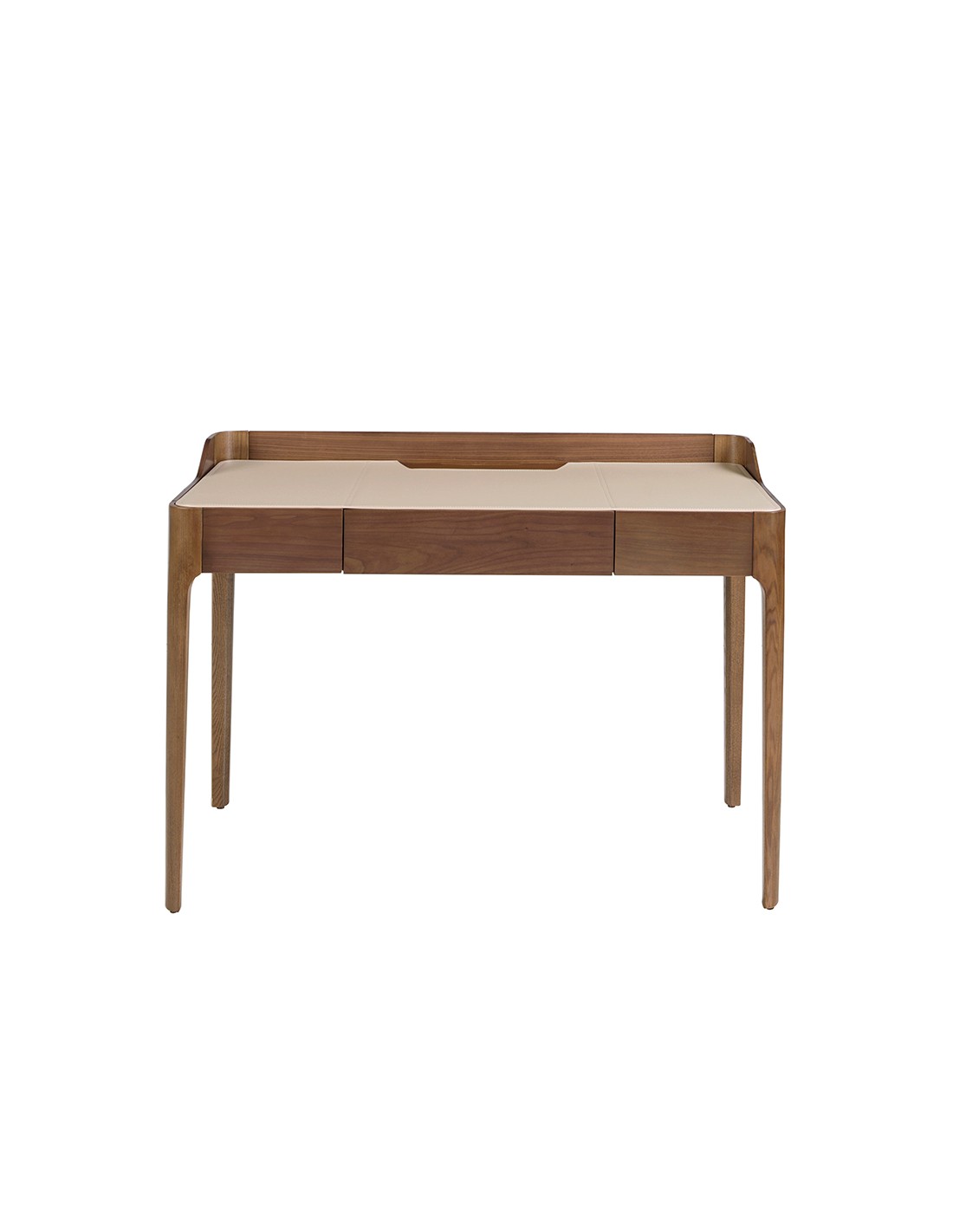 Escritorio tocador polipiel y nogal