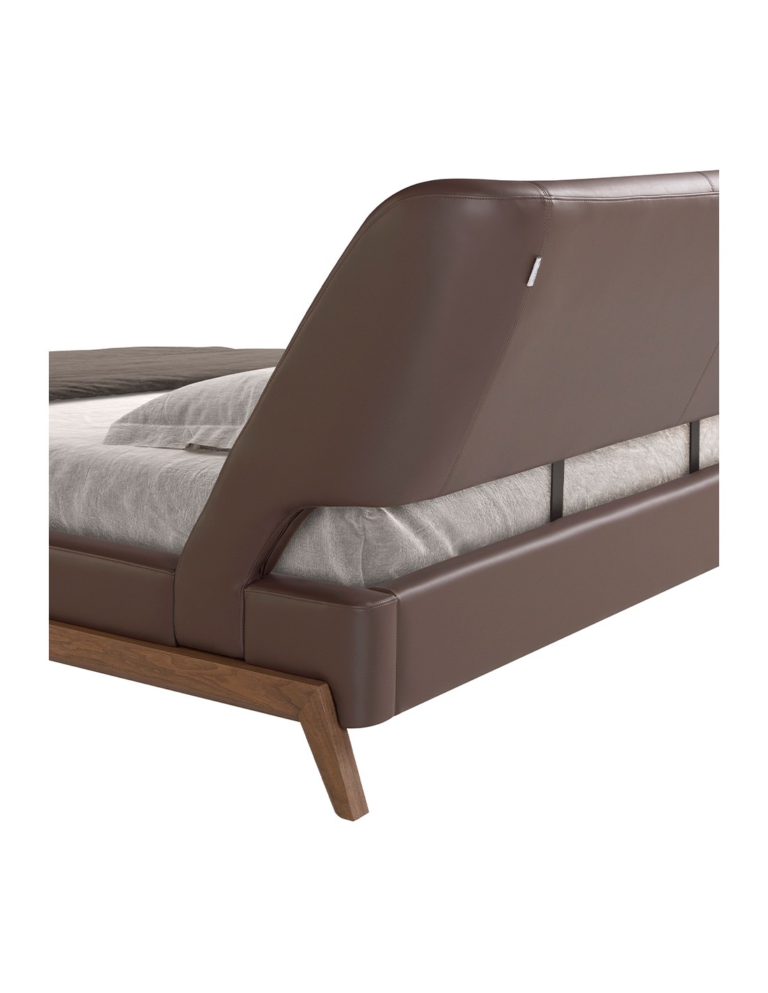 Cama polipiel color marrón chocolate