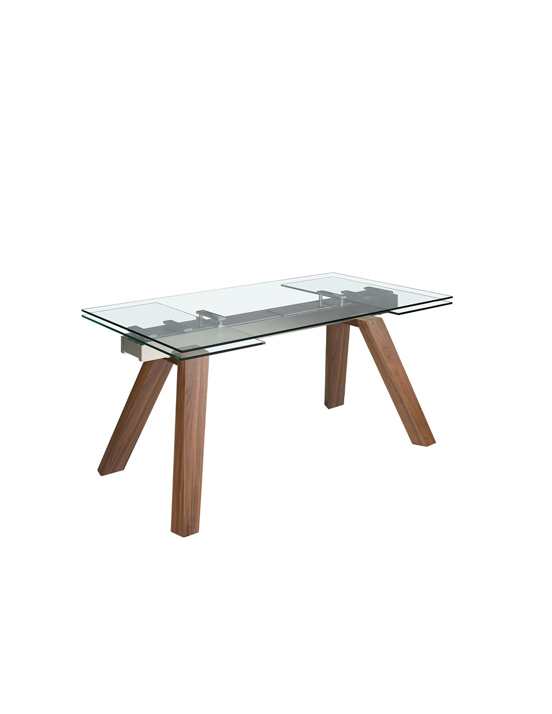 Mesa comedor extensible rectangular cristal...