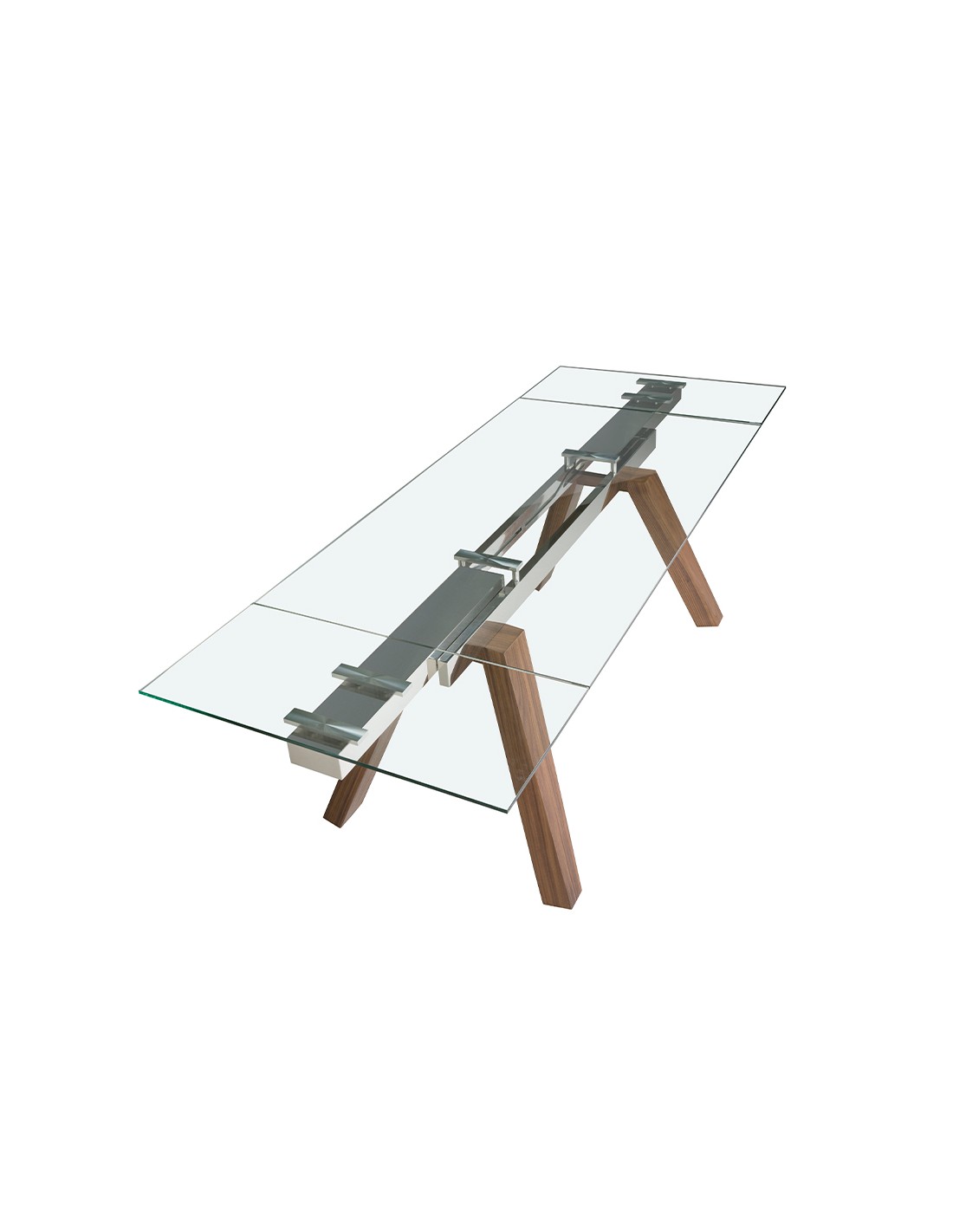 Mesa comedor extensible rectangular cristal...