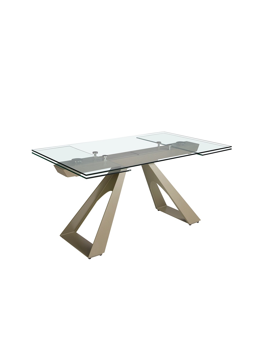 Mesa comedor extensible rectangular cristal...