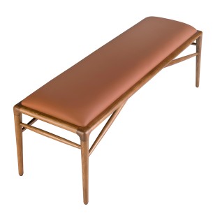 Banqueta polipiel marrón