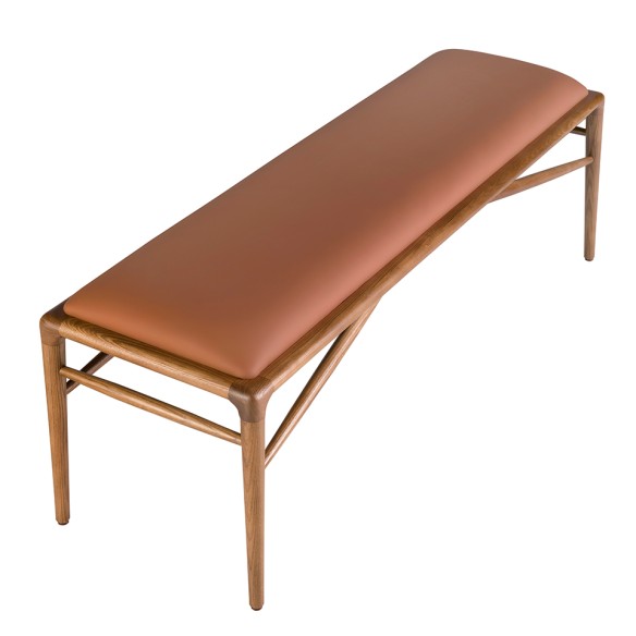 Banqueta polipiel marrón
