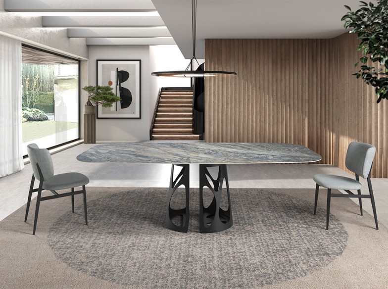 Silla tela gris claro