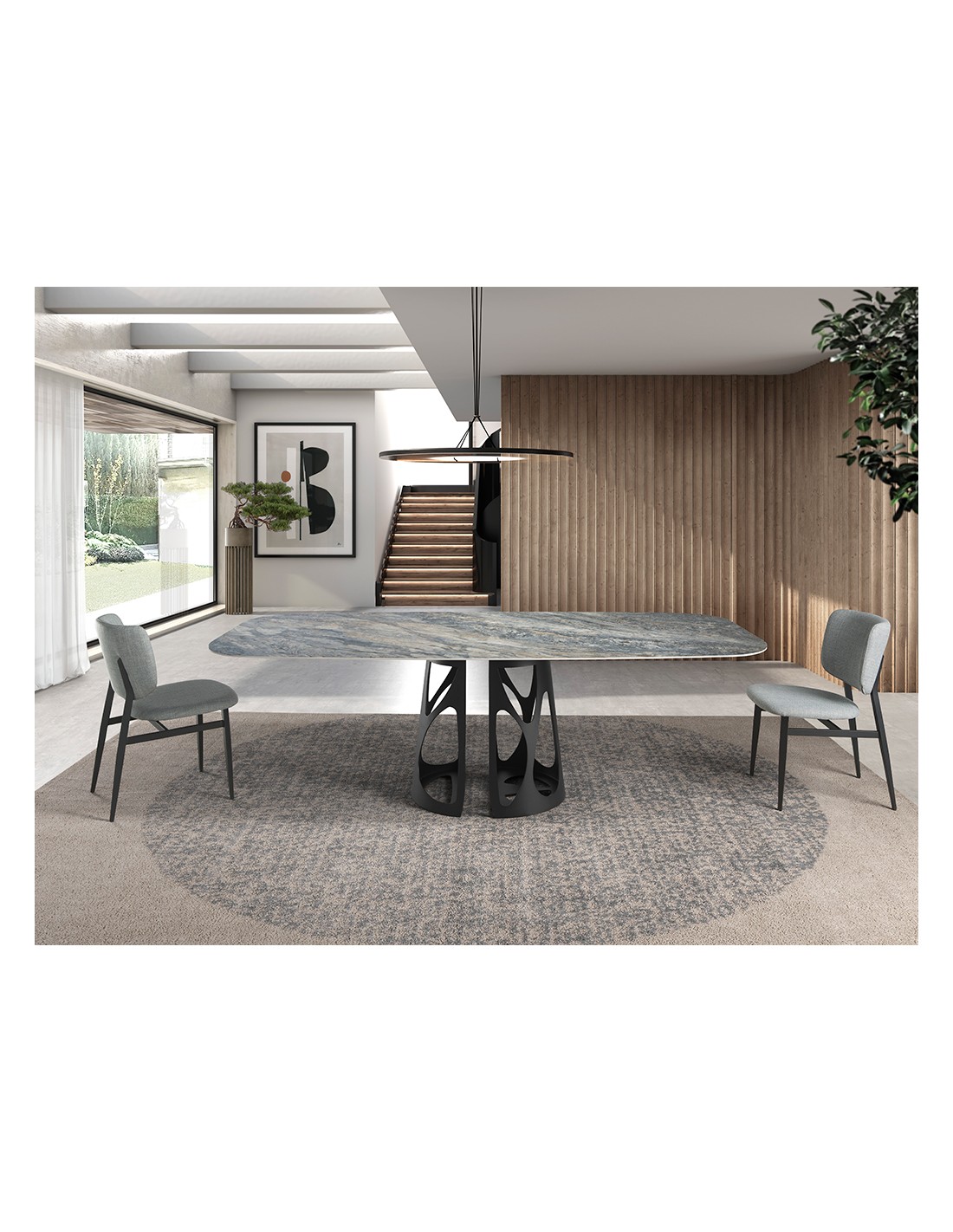 Silla tela gris claro