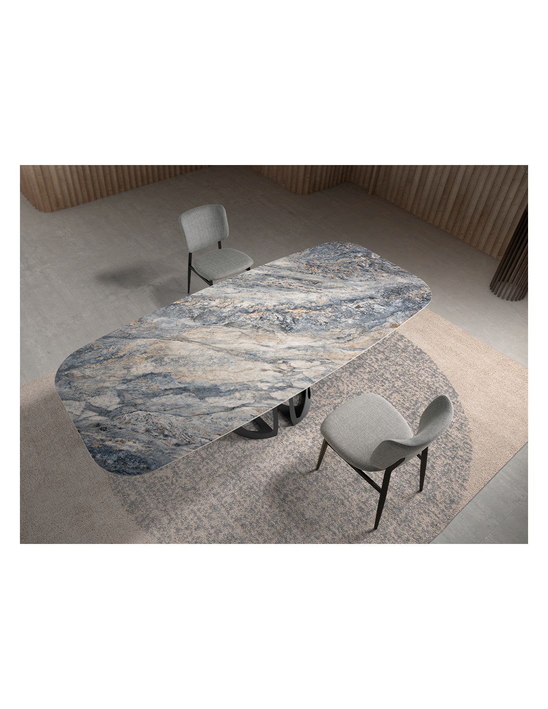 Silla tela gris claro