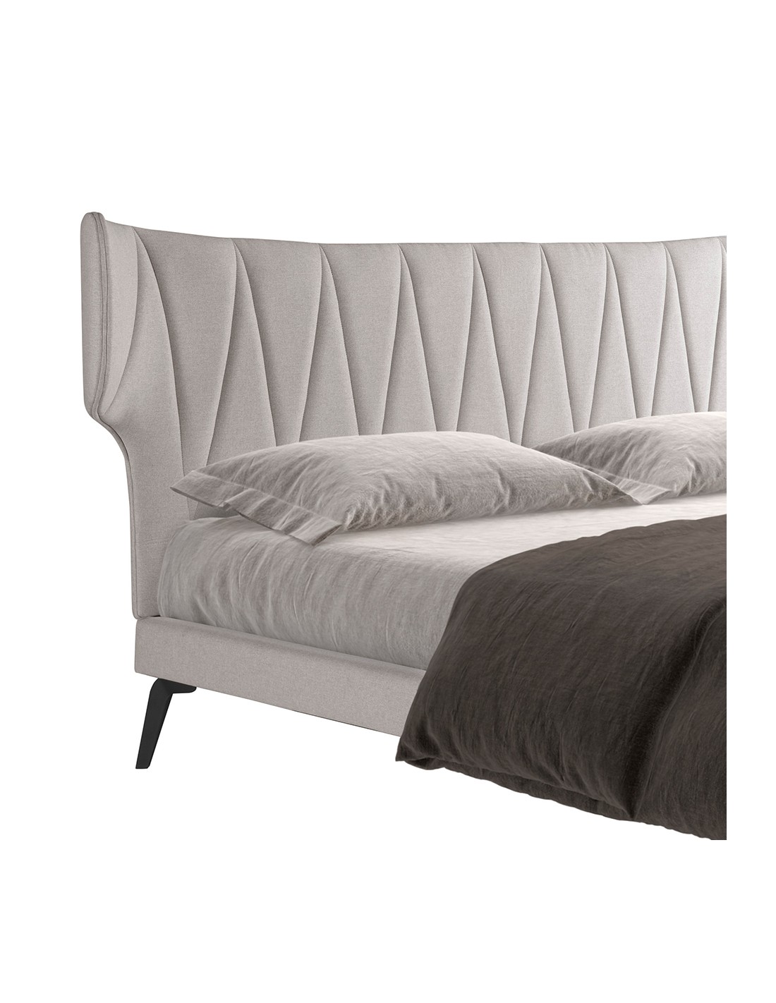 Cama tela color gris claro