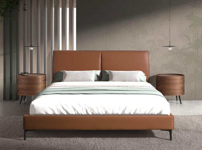 Cama polipiel color marrón