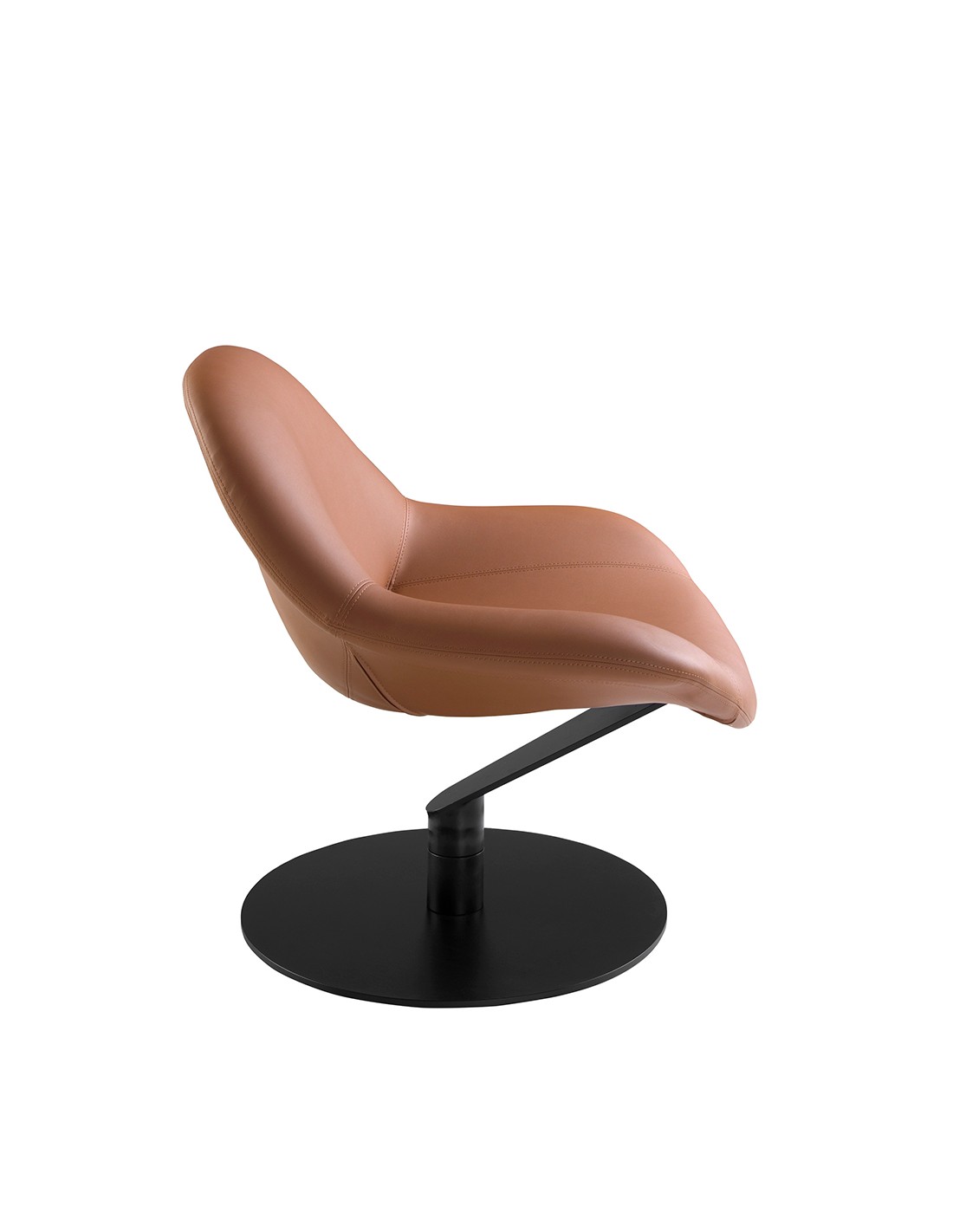 Sillón giratorio polipiel marrón