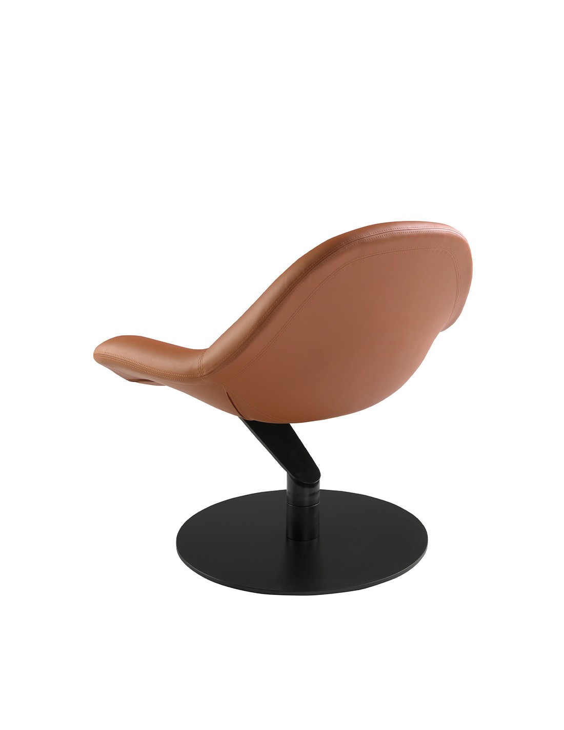 Sillón giratorio polipiel marrón