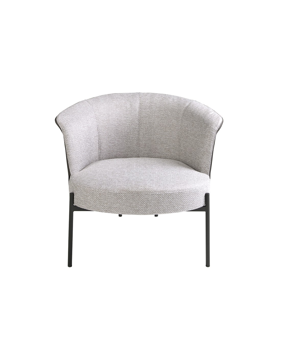 Sillón tela gris y polipiel gris oscuro