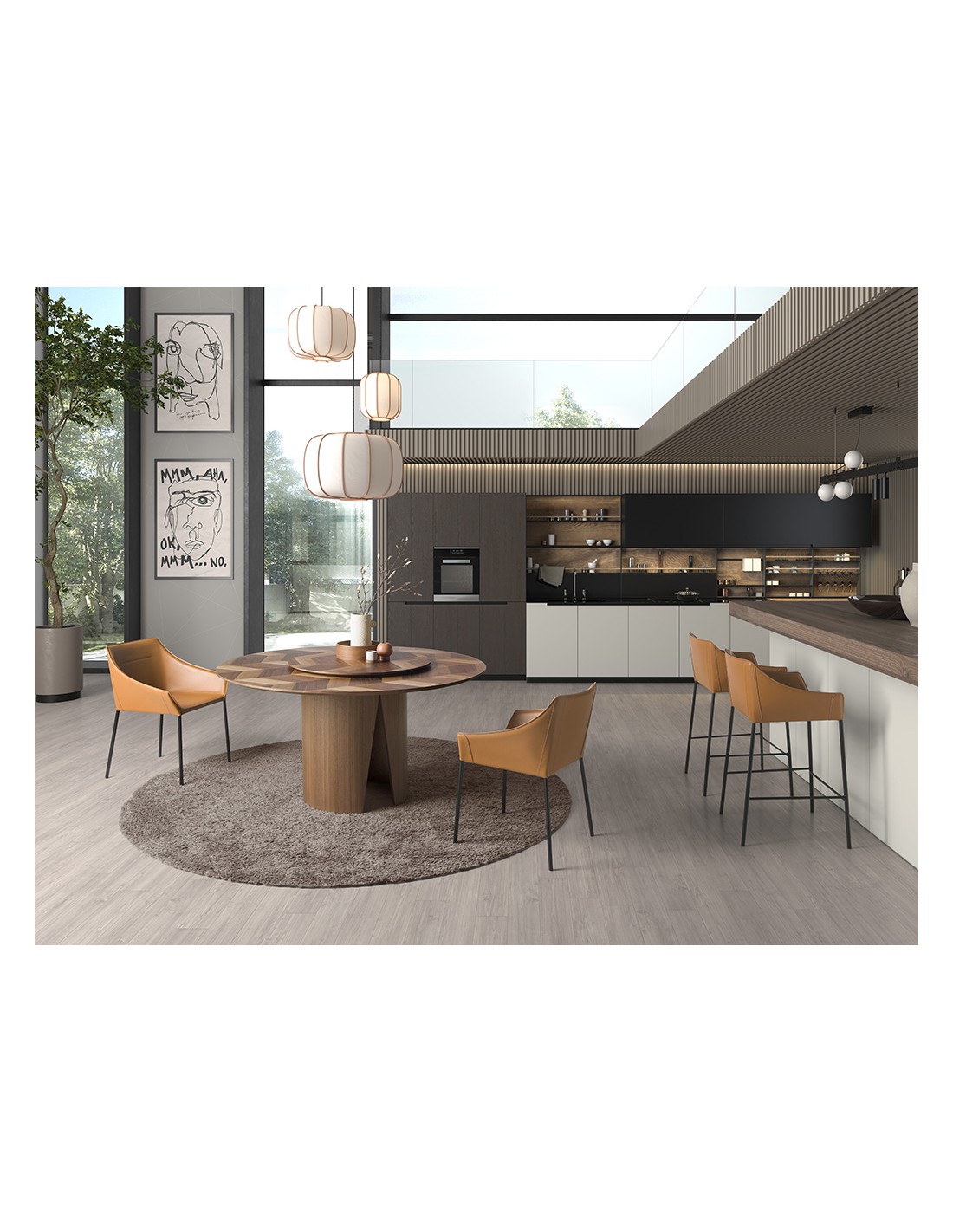 Silla polipiel marrón