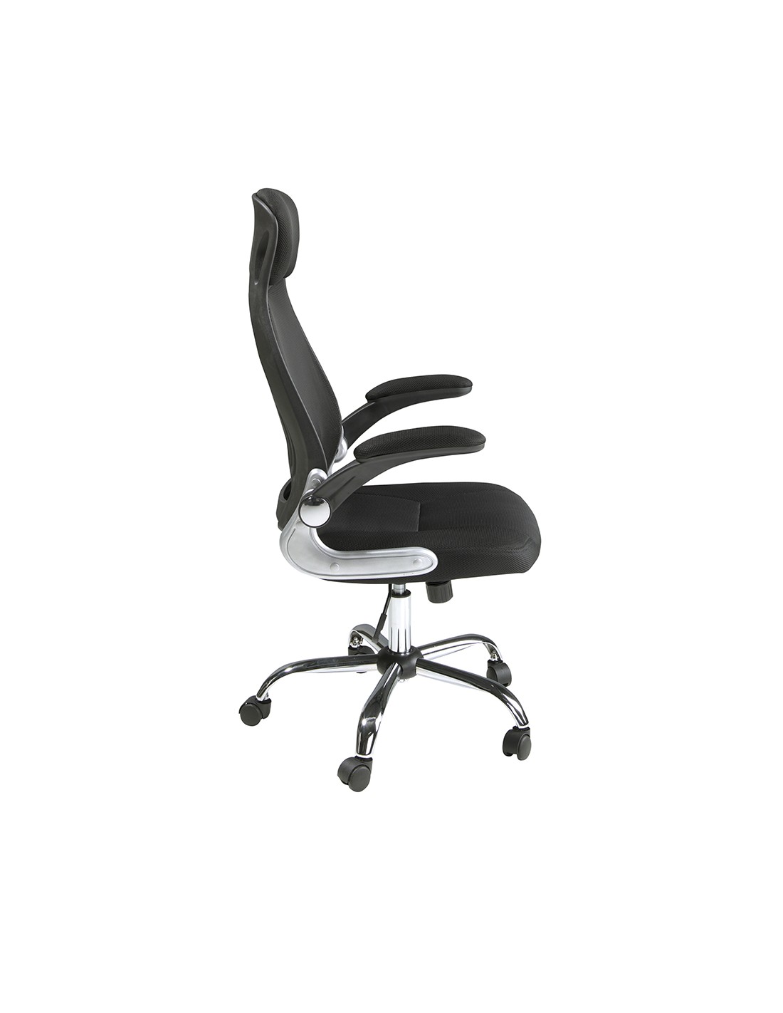 Silla oficina giratoria tela negra