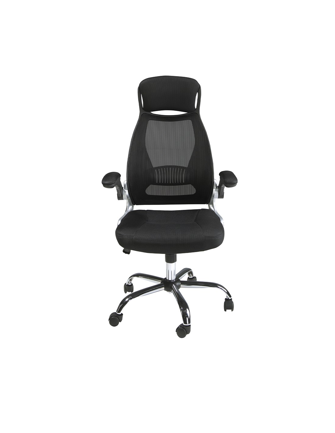 Silla oficina giratoria tela negra