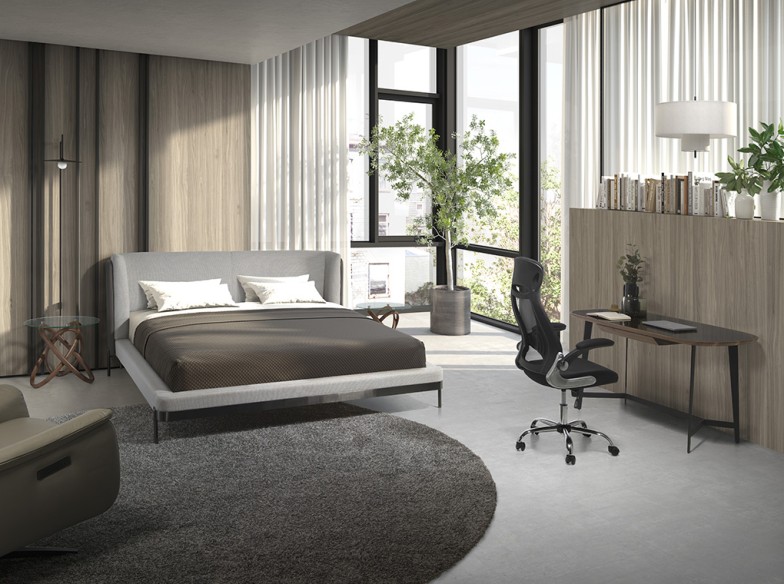 Silla oficina giratoria tela negra