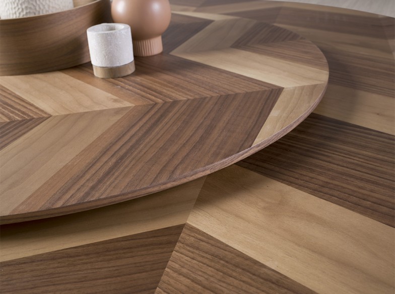 Mesa comedor redonda nogal