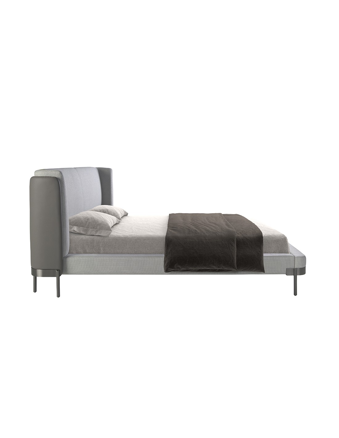 Cama tela color gris claro