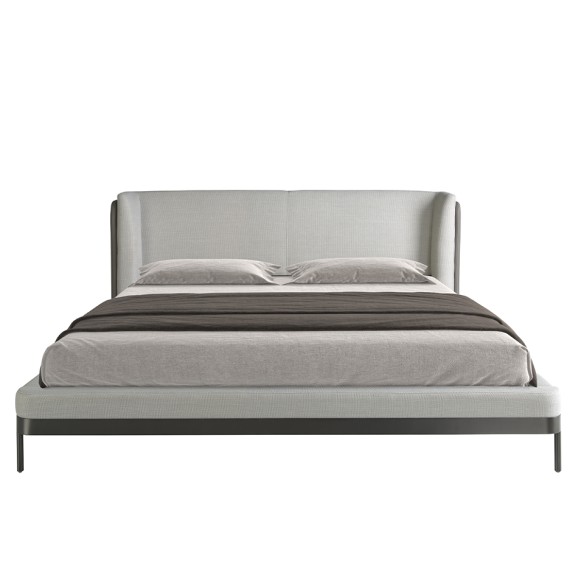 Cama tela color gris claro
