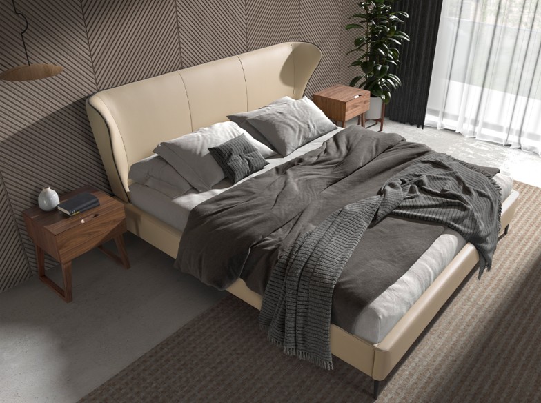 Cama polipiel color crema