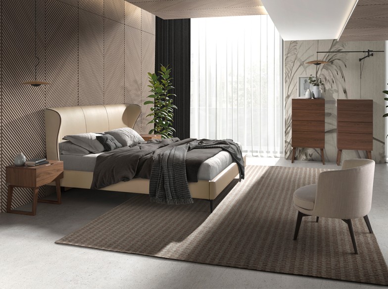 Cama polipiel color crema