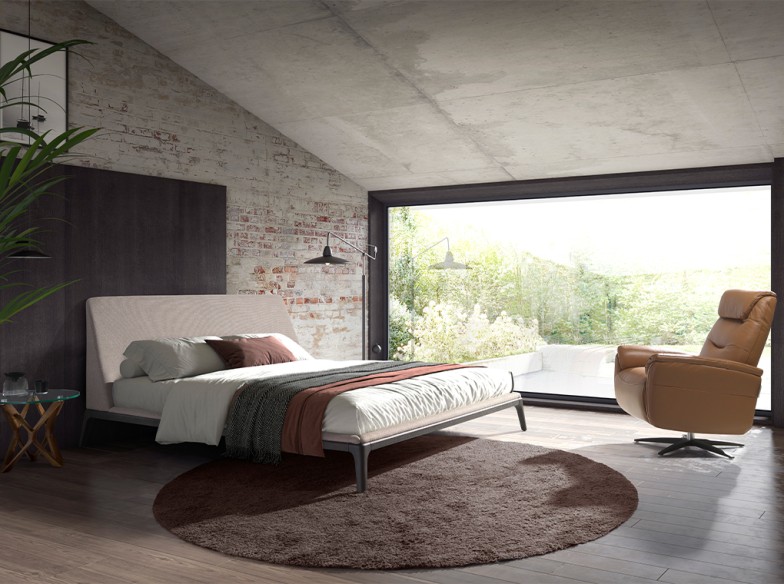Cama tela color gris