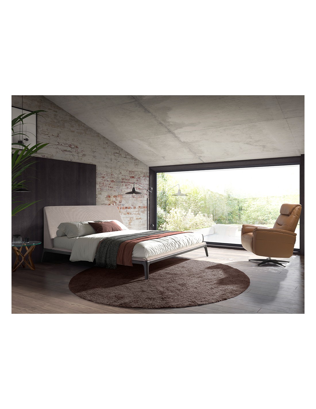 Cama tela color gris