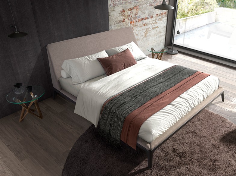 Mesa rincón redonda cristal templado y nogal