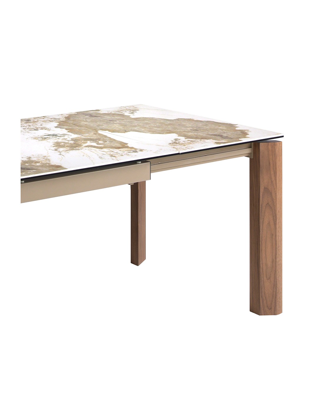 Mesa comedor extensible rectangular mármol...