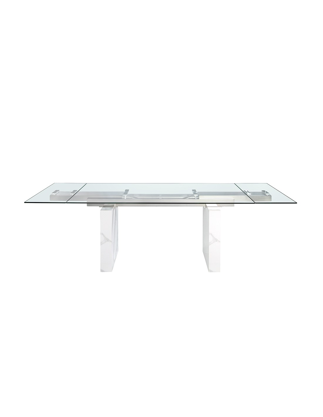 Mesa comedor extensible rectangular cristal...