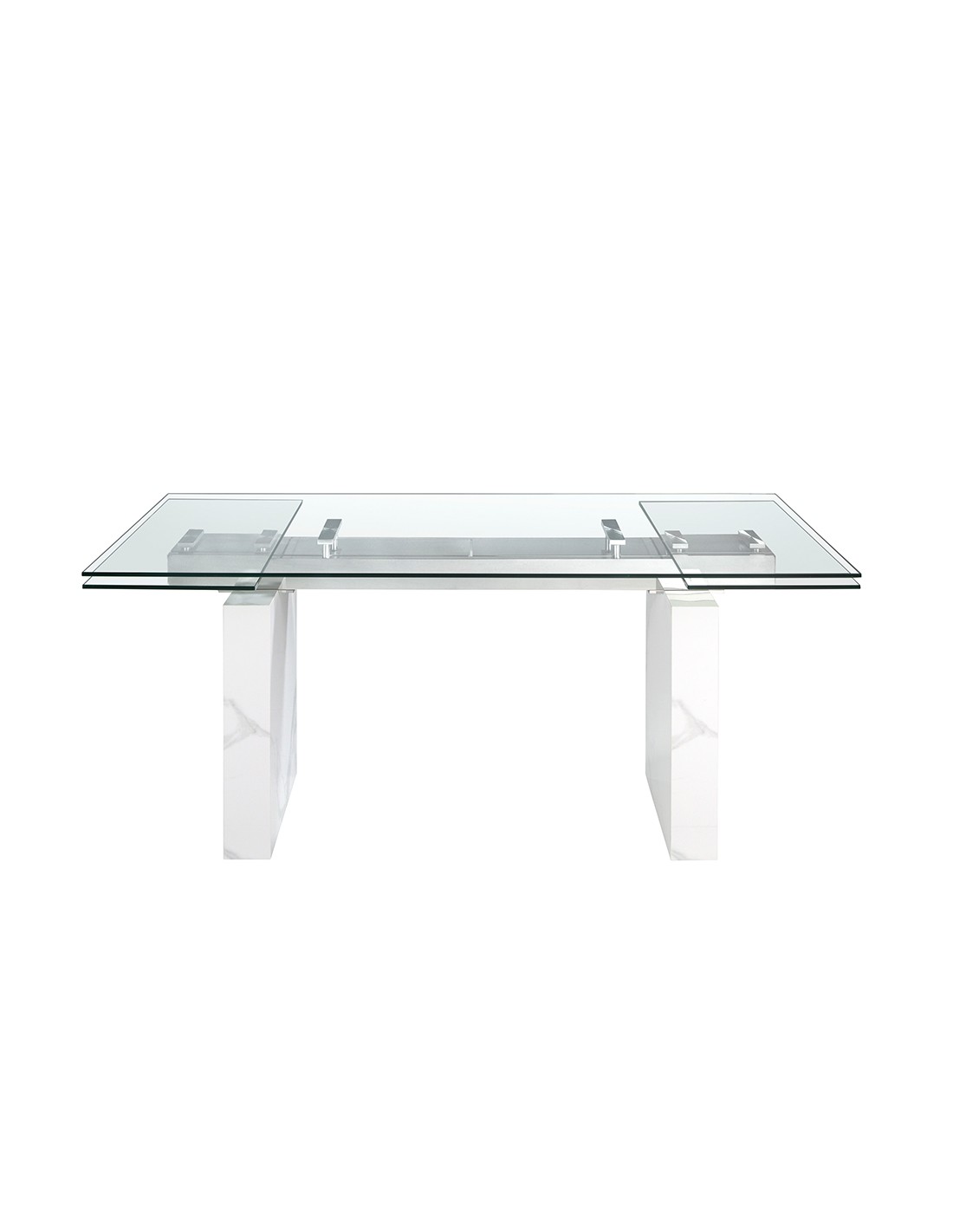 Mesa comedor extensible rectangular cristal...