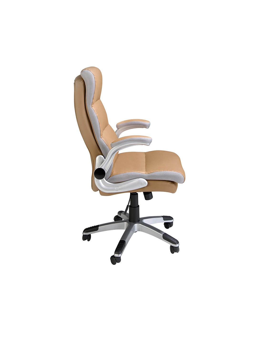 Silla oficina giratoria polipiel marrón