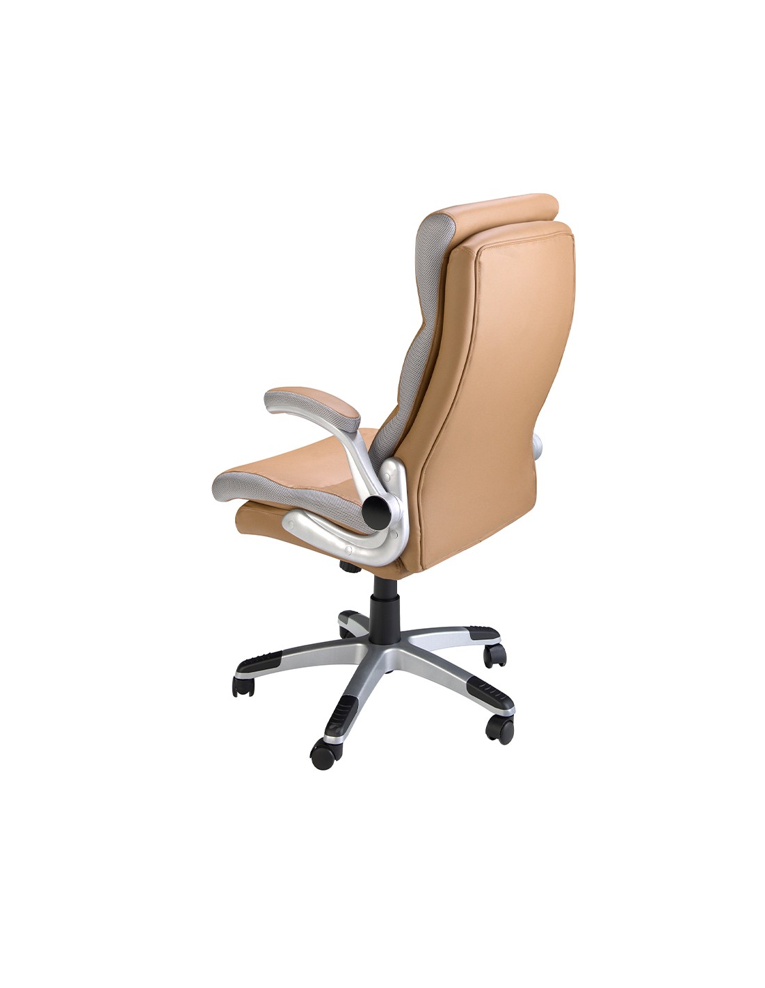 Silla oficina giratoria polipiel marrón