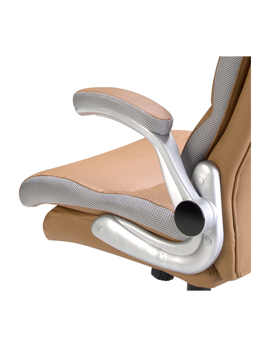 Silla oficina giratoria polipiel marrón