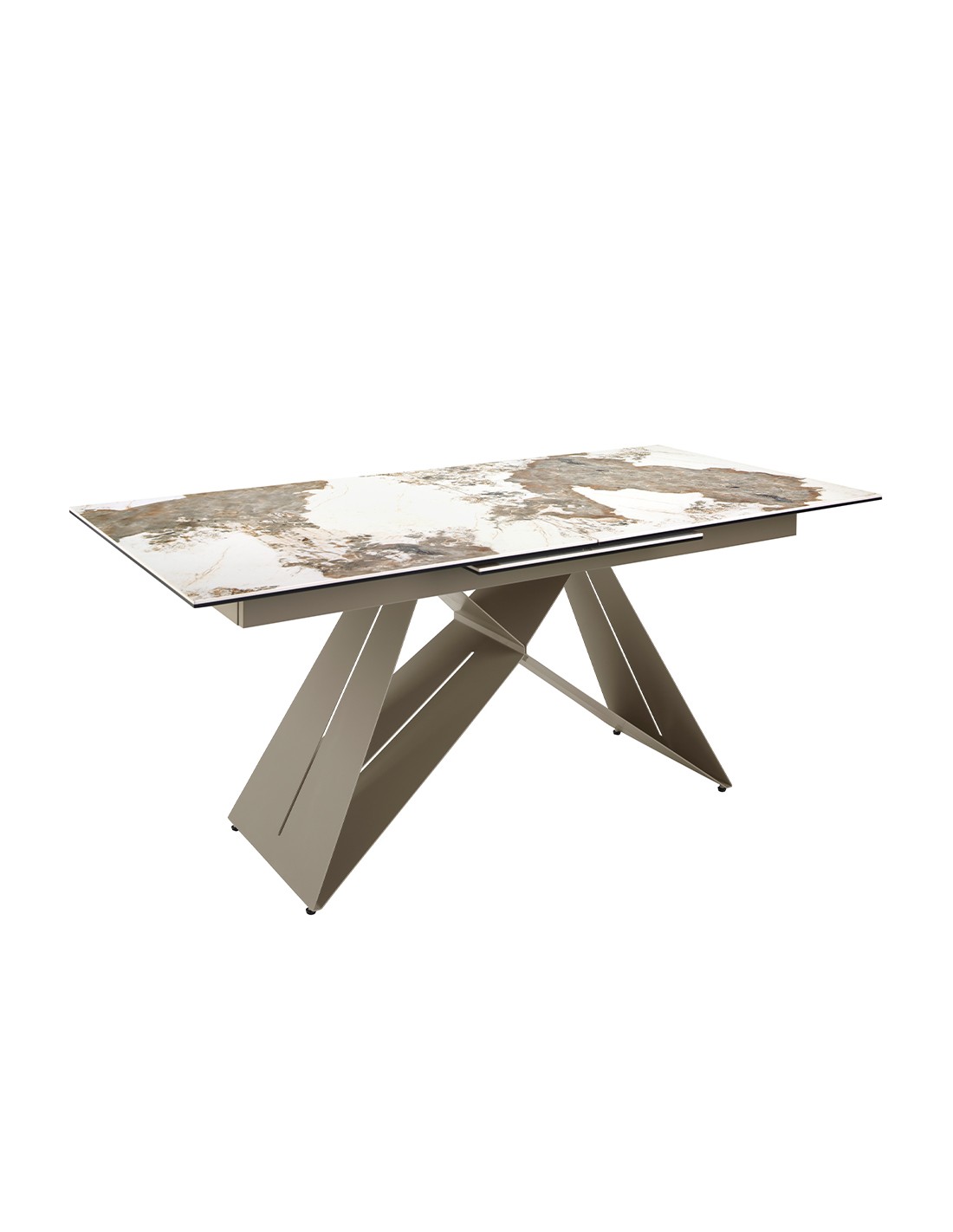 Mesa comedor extensible rectangular mármol...