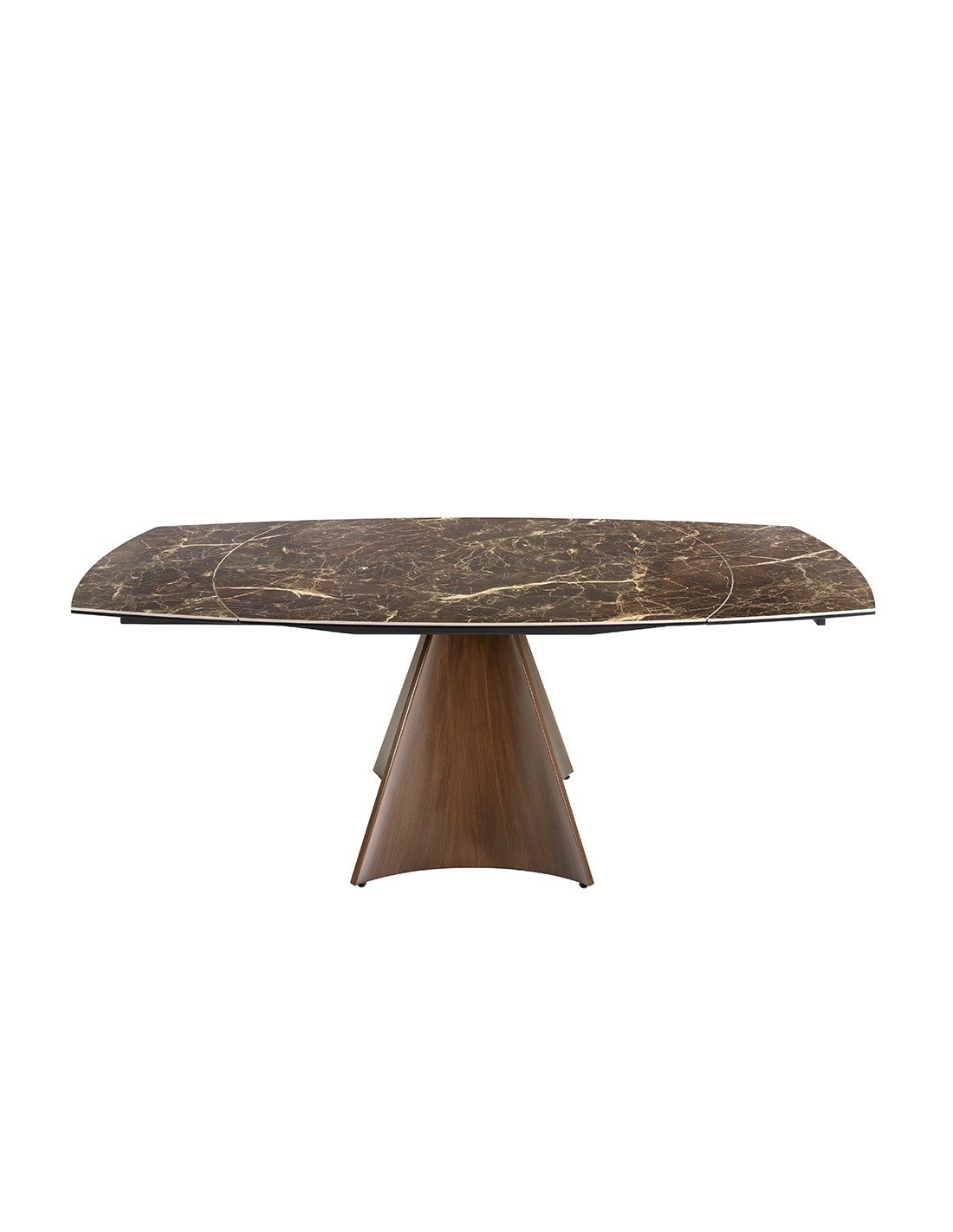 Mesa comedor extensible ovalada barril mármol...