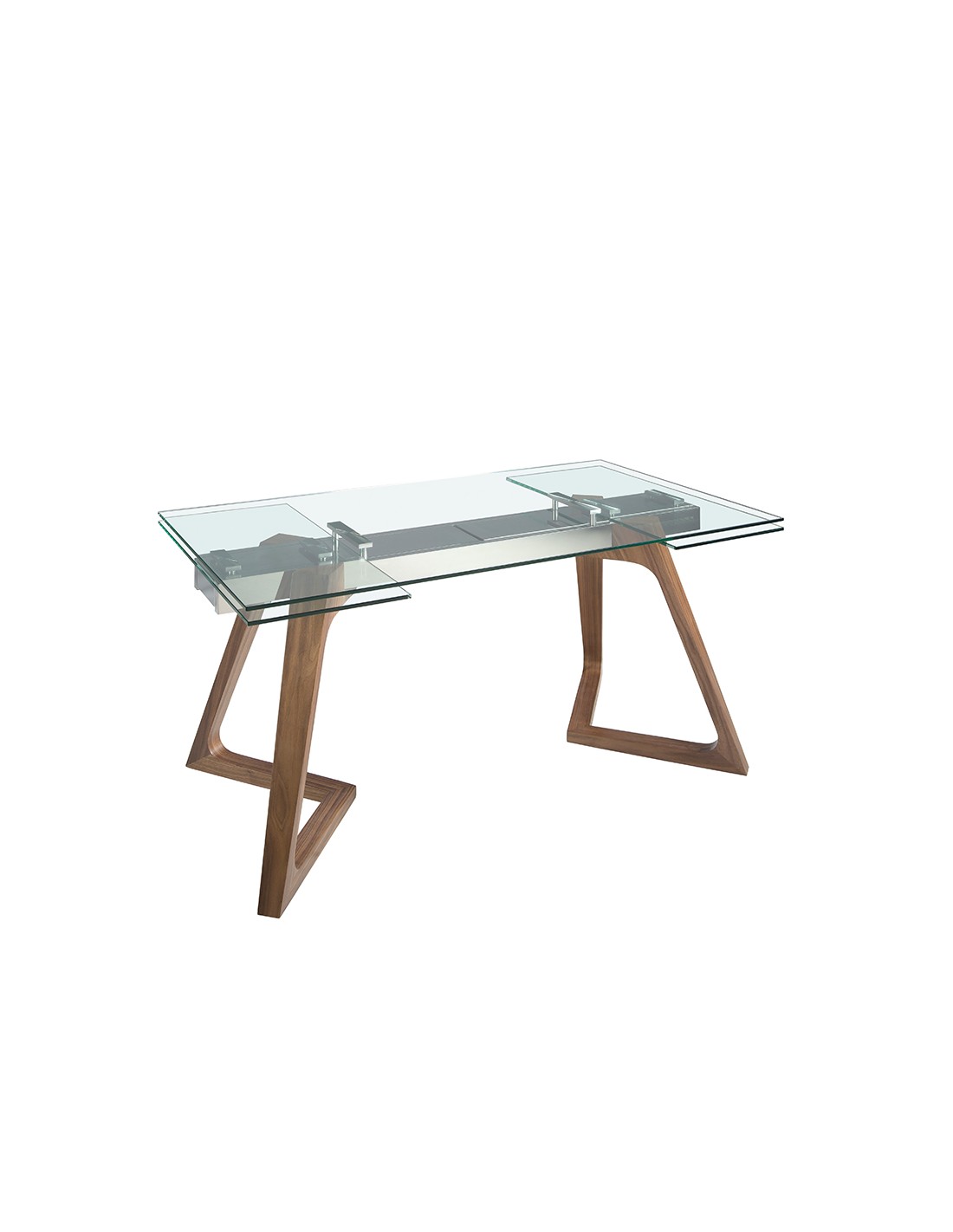 Mesa comedor extensible rectangular cristal...