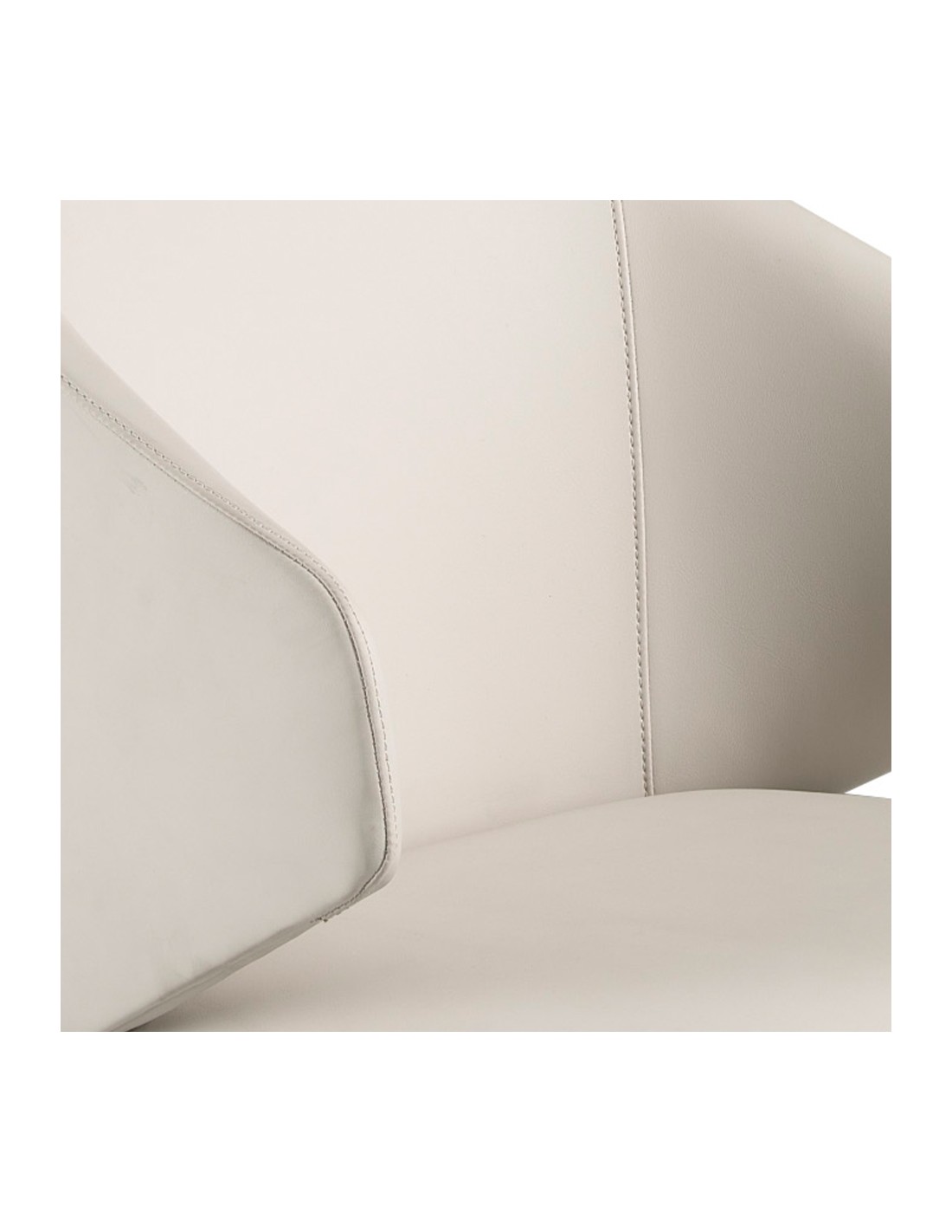 Silla polipiel crema