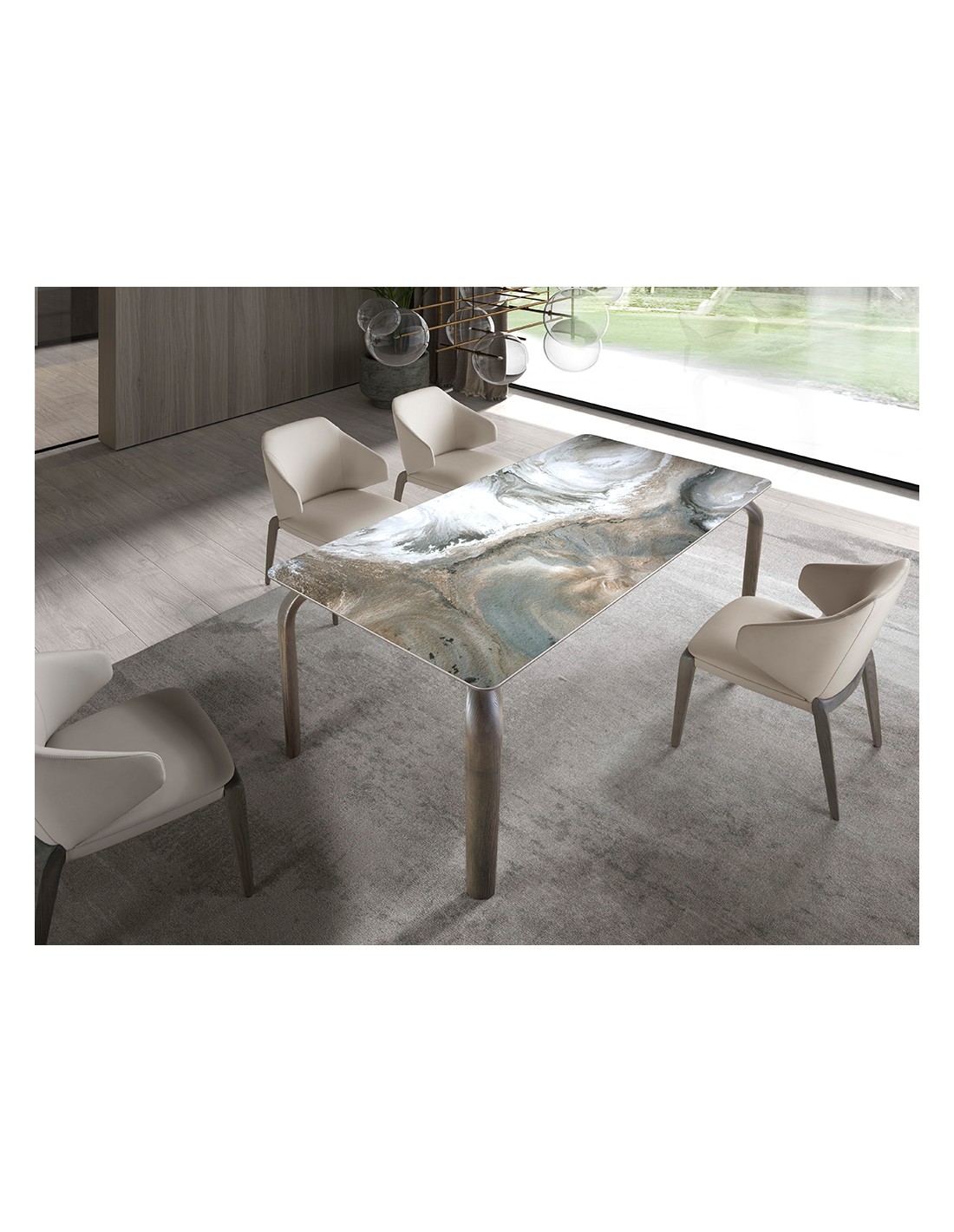 Silla polipiel crema