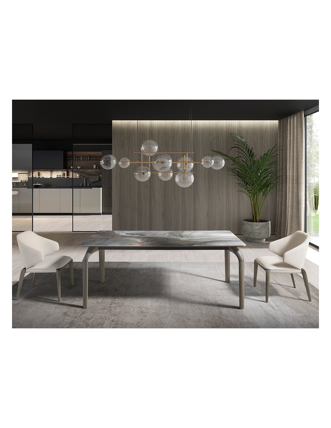 Silla polipiel crema