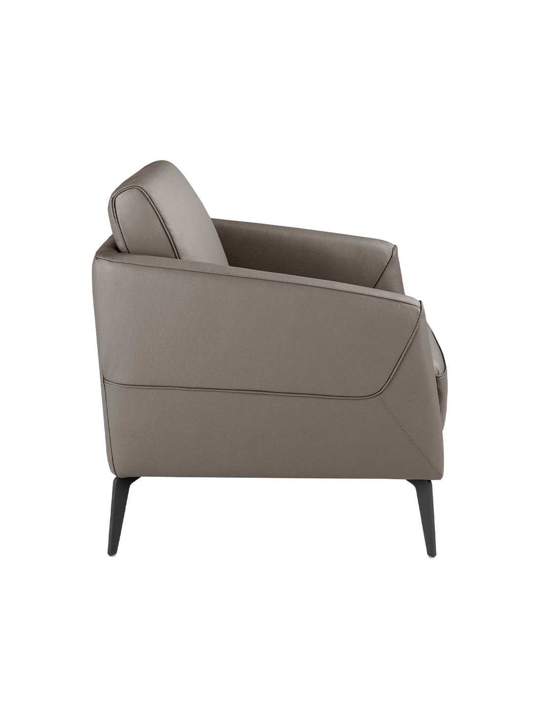 Sillón piel gris oscuro