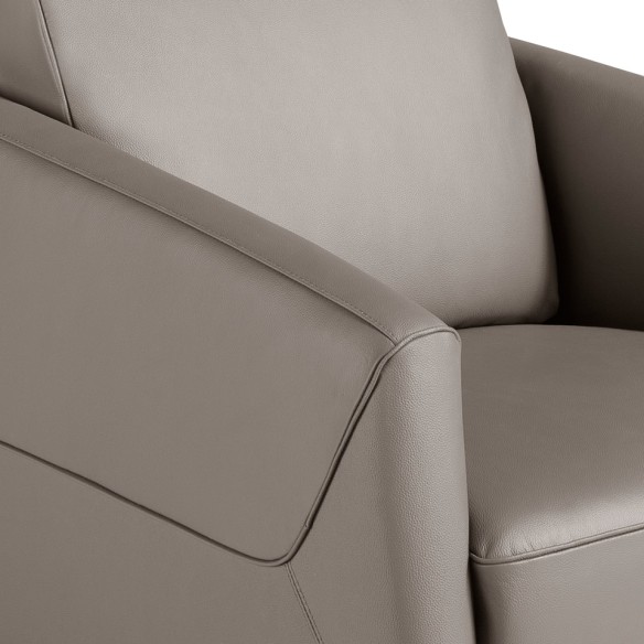 Sillón piel gris oscuro