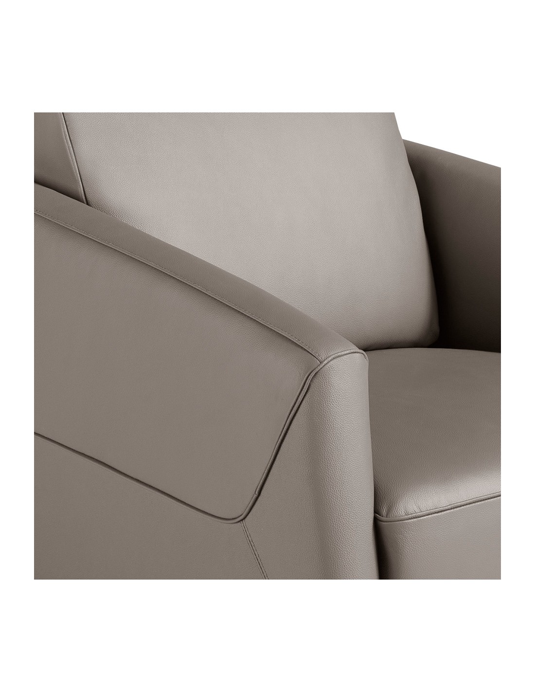 Sillón piel gris oscuro