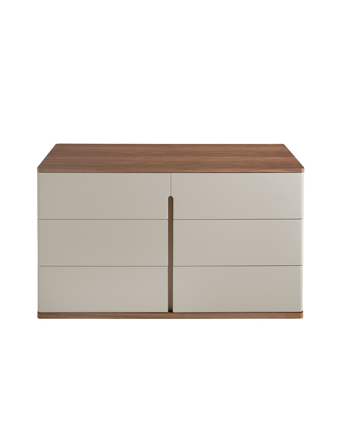 Cómoda madera gris y nogal