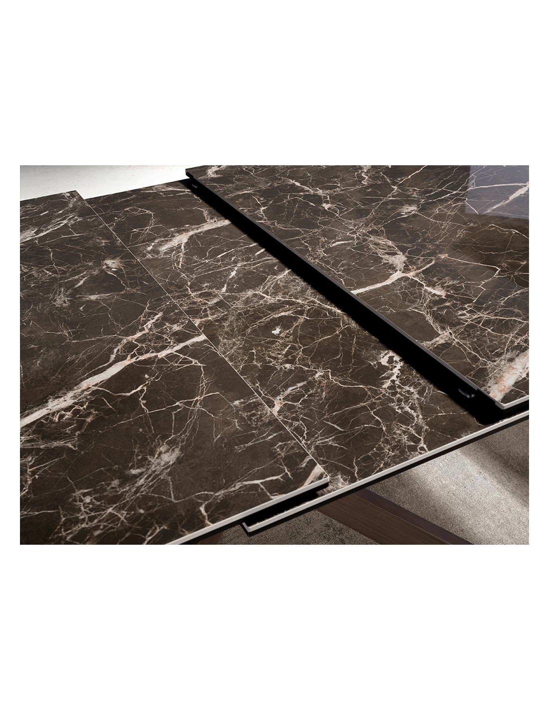 Mesa comedor extensible rectangular mármol...