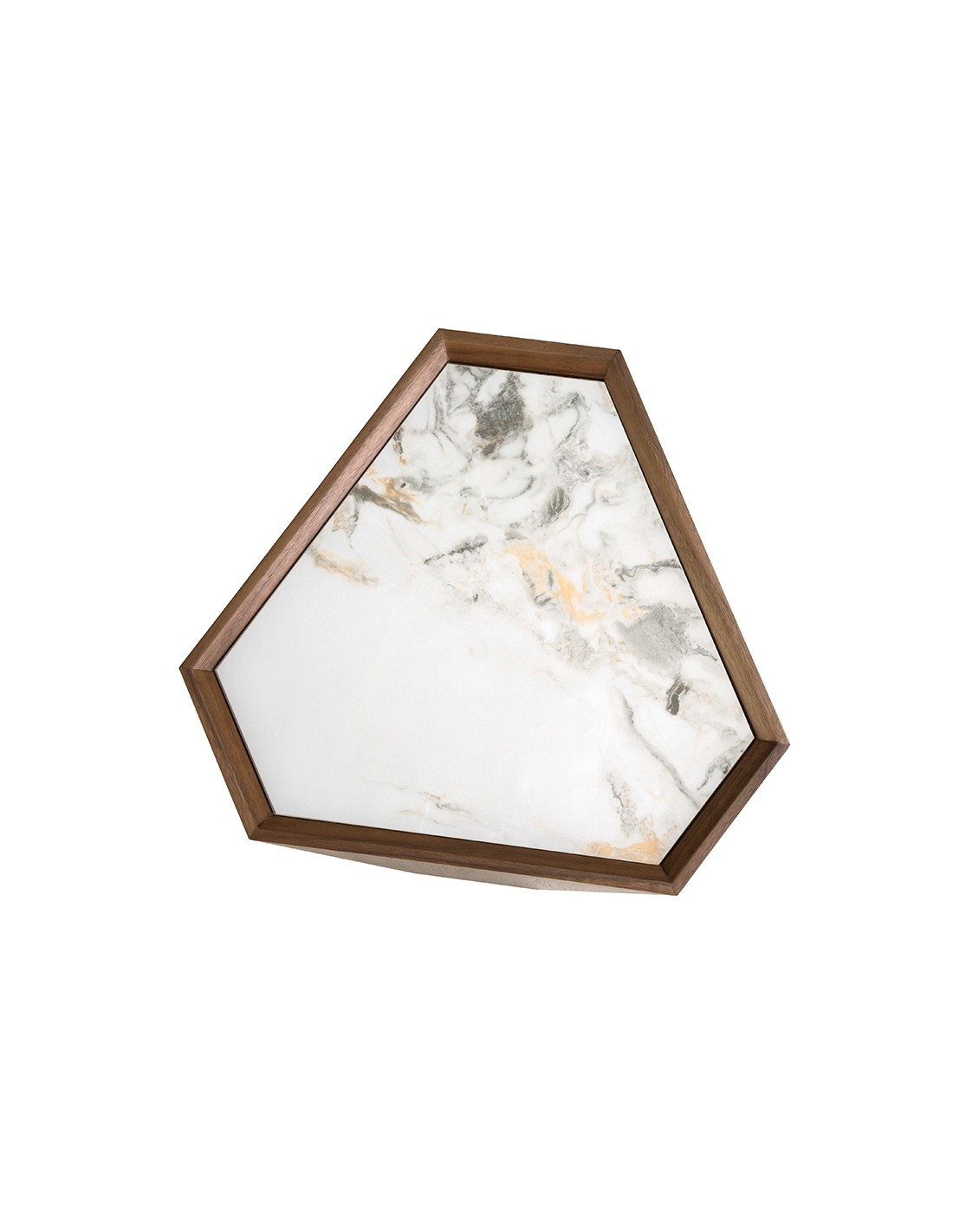 Mesa rincón triangular mármol porcelánico,...